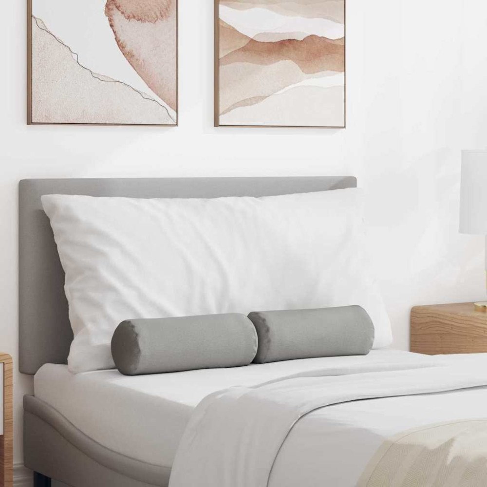 vidaXL Bolsterkuddar 2 pcs Moln Grå Ø 15 x 40 cm tyg