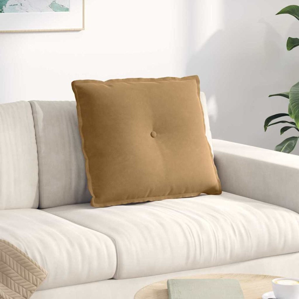 vidaXL Ryggkudde Brun 60 x 50 cm Kordread tyg