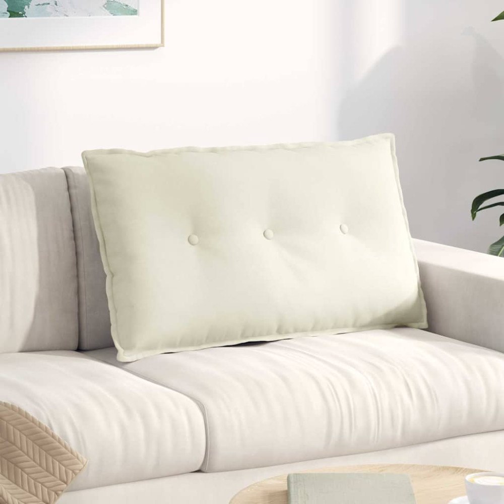 vidaXL Ryggkudde Kräm 80 x 50 cm Kordread tyg