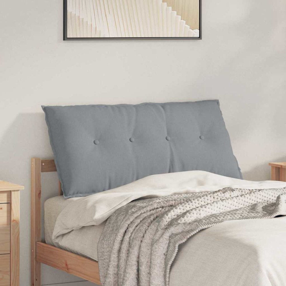 vidaXL Ryggkudde Ljusgrå 100 x 19 x 50 cm tyg