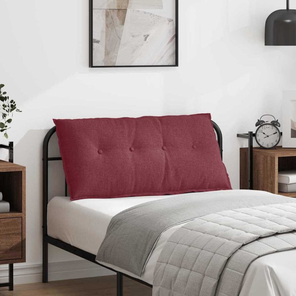 vidaXL Ryggkudde Vinröd 100 x 19 x 50 cm tyg