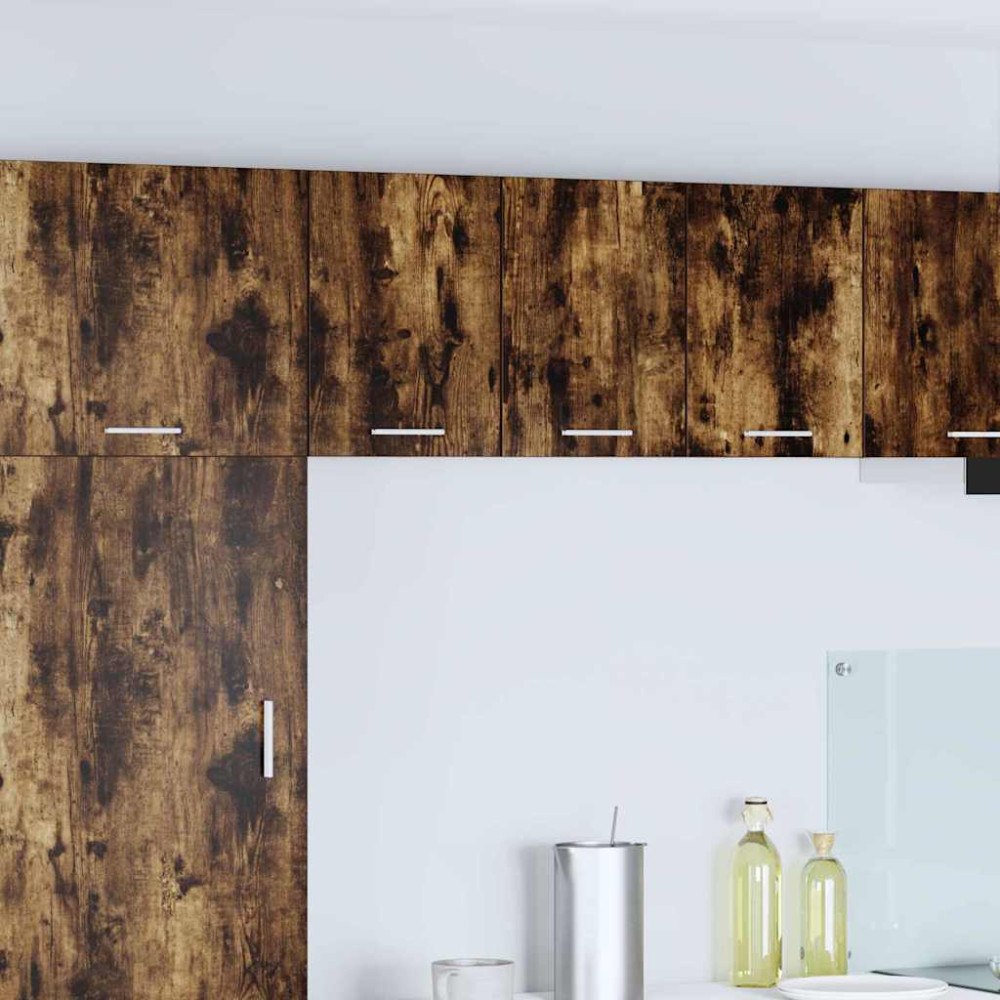 vidaXL Hängande skåp Rökt ek och vit 30 x 31 x 40 cm Konstruerat trä