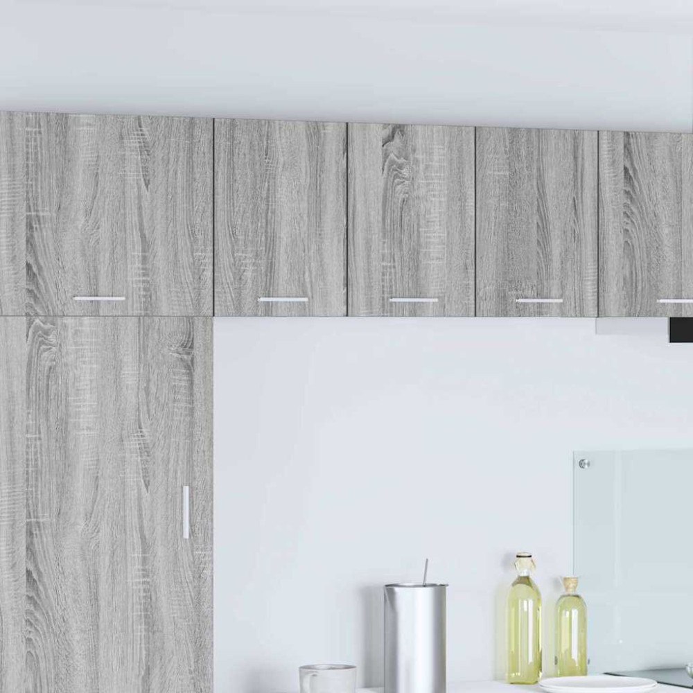 vidaXL Hängande skåp med lagring Grå Sonoma och vit 30 x 31 x 40 cm