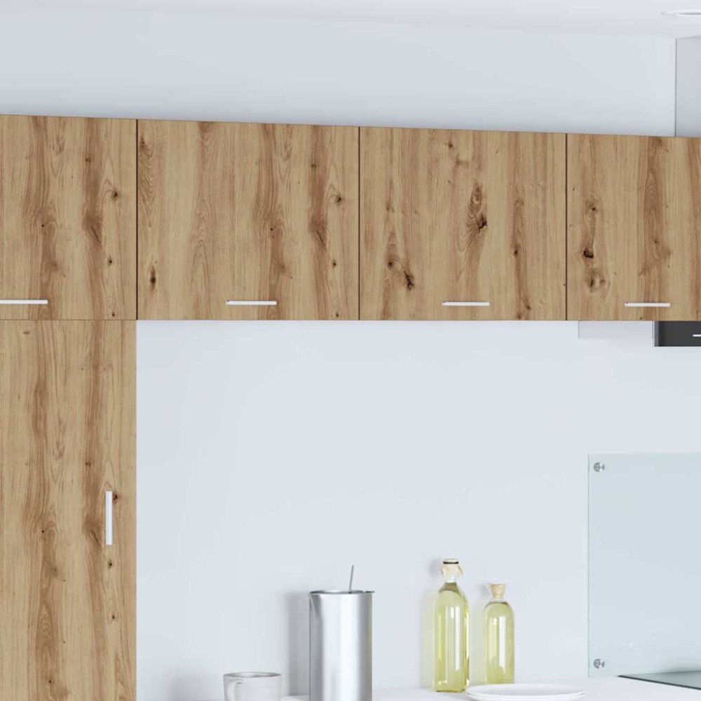 vidaXL Hängande skåp med lagring Artisan ek och vit 50 x 31 x 40 cm