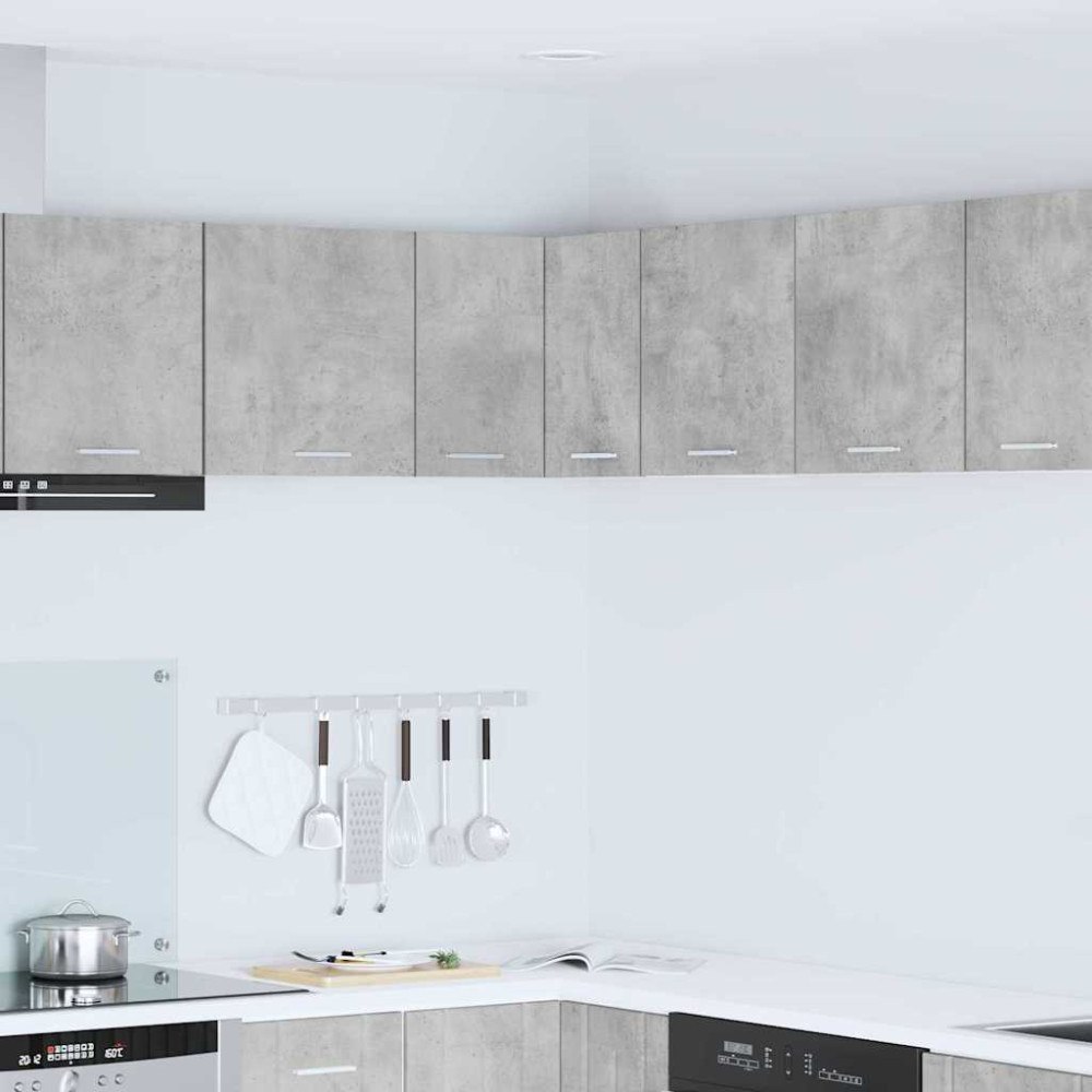 vidaXL Hängande skåp Betonggrå och vit 57 x 57 x 40 cm Konstruerat trä