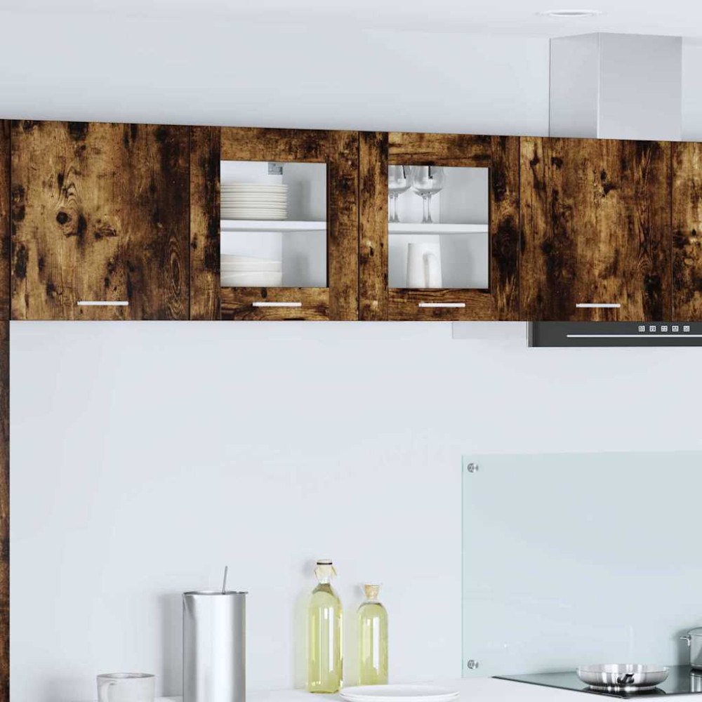 vidaXL Hängande skåp 2 pcs Rökt ek 40 x 31 x 40 cm Konstruerat trä