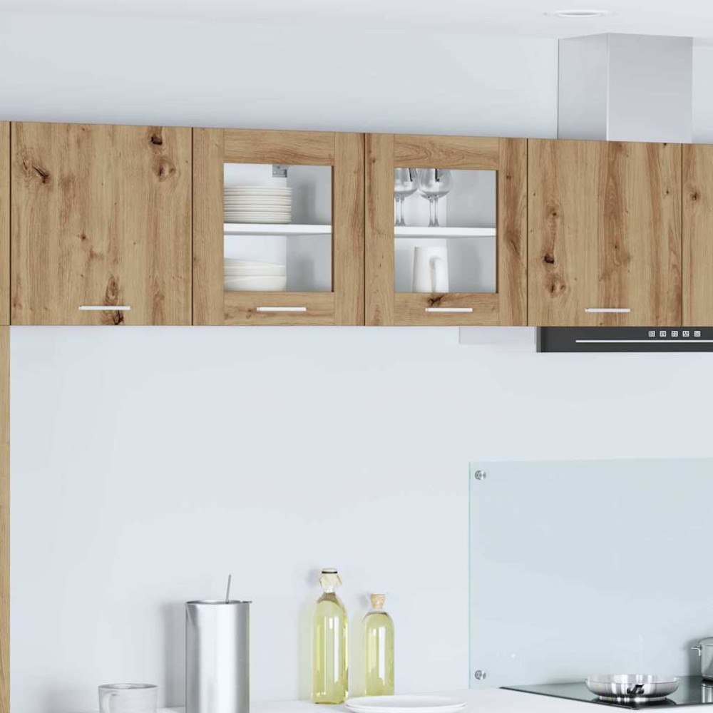 vidaXL Hängande skåp med lagring Riga 2 pcs Artisan Ek 40 x 31 x 40 cm