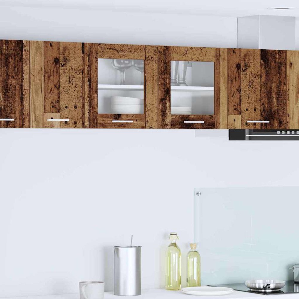 vidaXL Hängande skåp Gamla trä och vit 80 x 31 x 40 cm Konstruerat trä