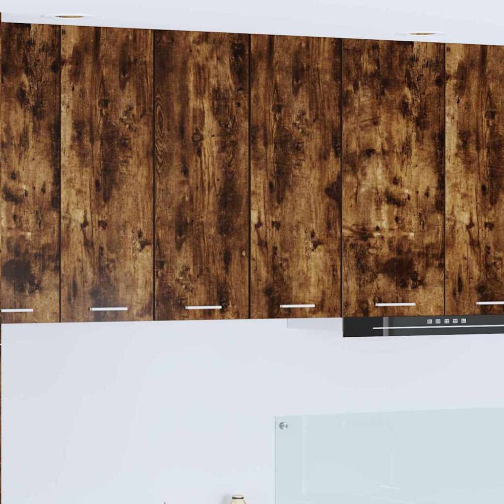 vidaXL Hängande skåp Rökt ek och vit 30 x 31 x 80 cm Konstruerat trä