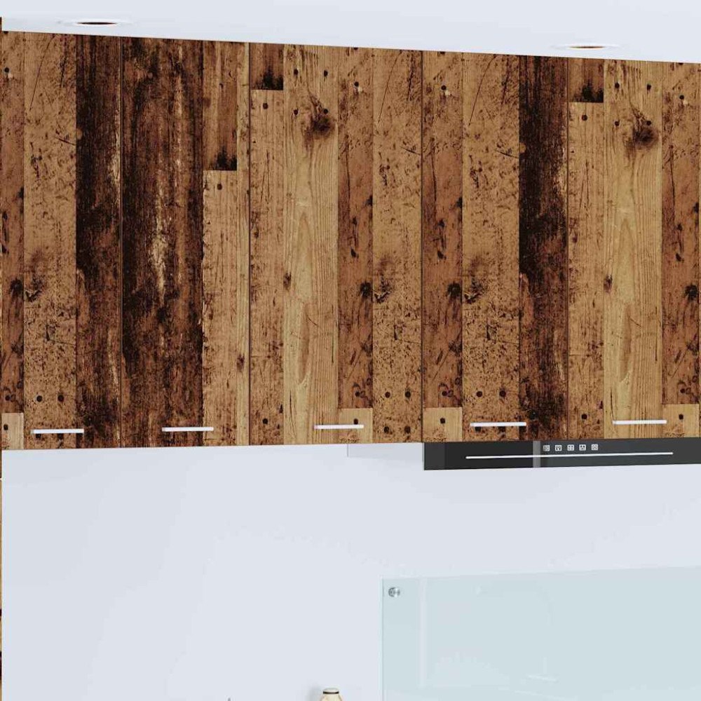 vidaXL Hängande skåp Gamla trä och vit 40 x 31 x 80 cm Konstruerat trä