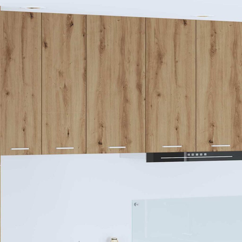 vidaXL Hängande skåp med lagring Artisan ek och vit 40 x 31 x 80 cm