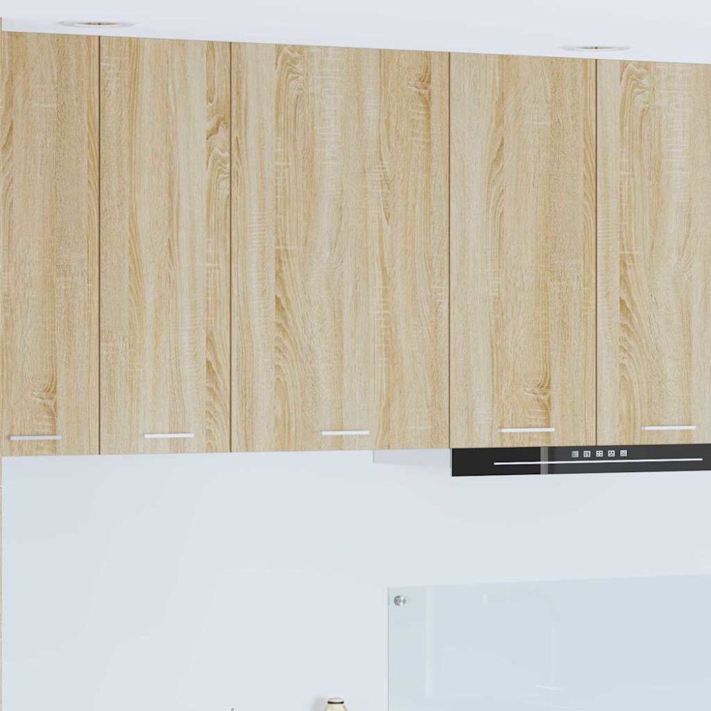 vidaXL Hängande skåp Sonoma ek och vit 50 x 31 x 80 cm Konstruerat trä