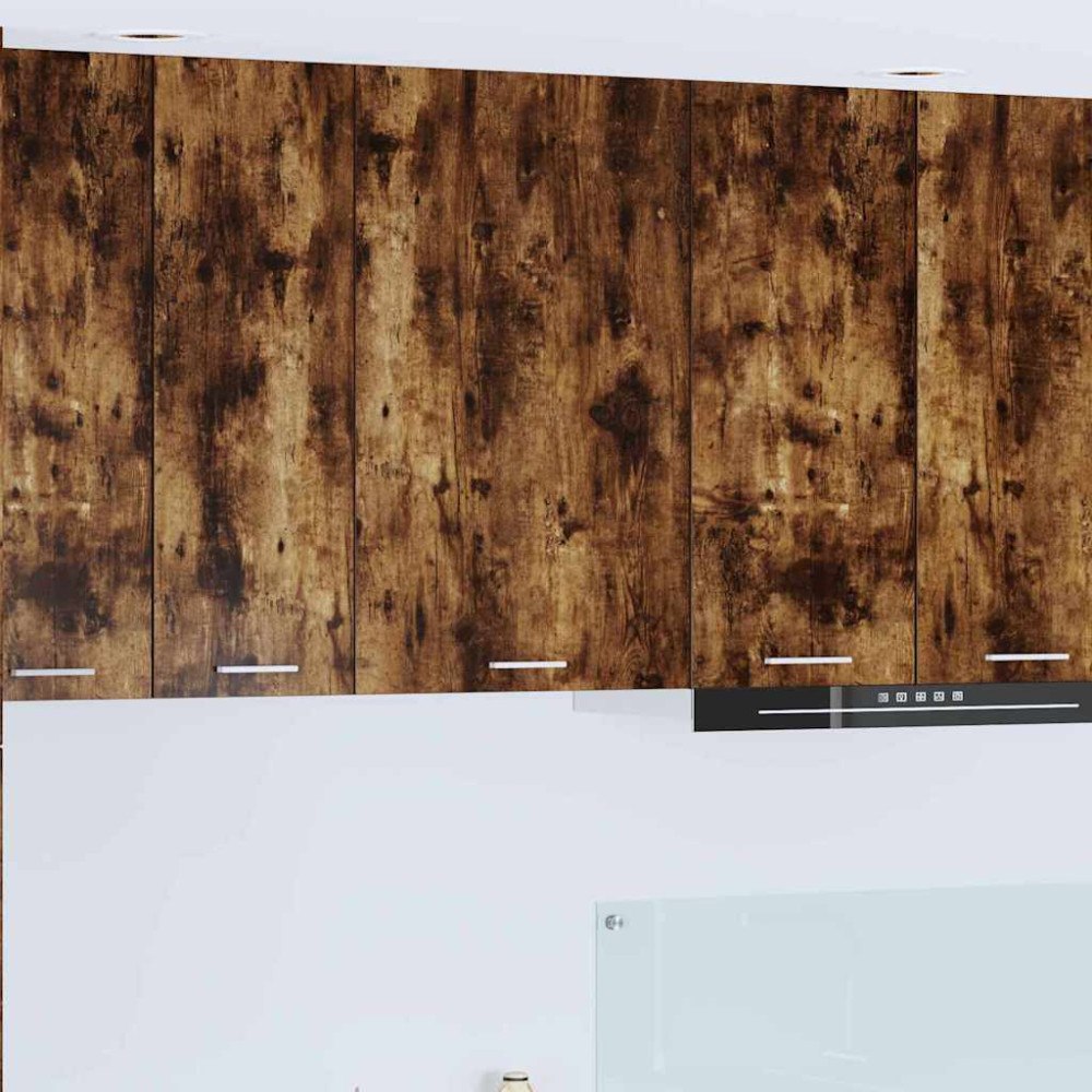 vidaXL Hängande skåp Rökt ek och vit 50 x 31 x 80 cm Konstruerat trä