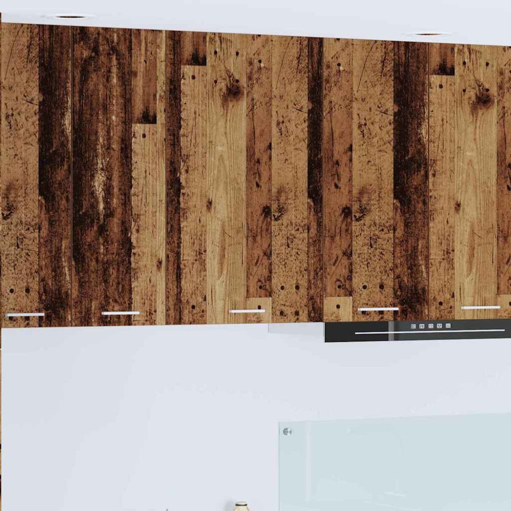 vidaXL Hängande skåp med dörr Riga Gamla trä och vit 50 x 31 x 80 cm