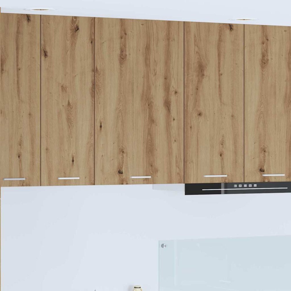 vidaXL Hängande skåp med lagring Artisan ek och vit 50 x 31 x 80 cm