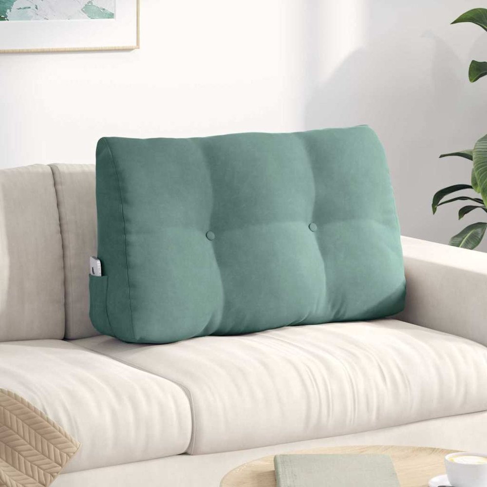 vidaXL Ryggkudde Havgrön 80 x 24 x 50 cm Sammet