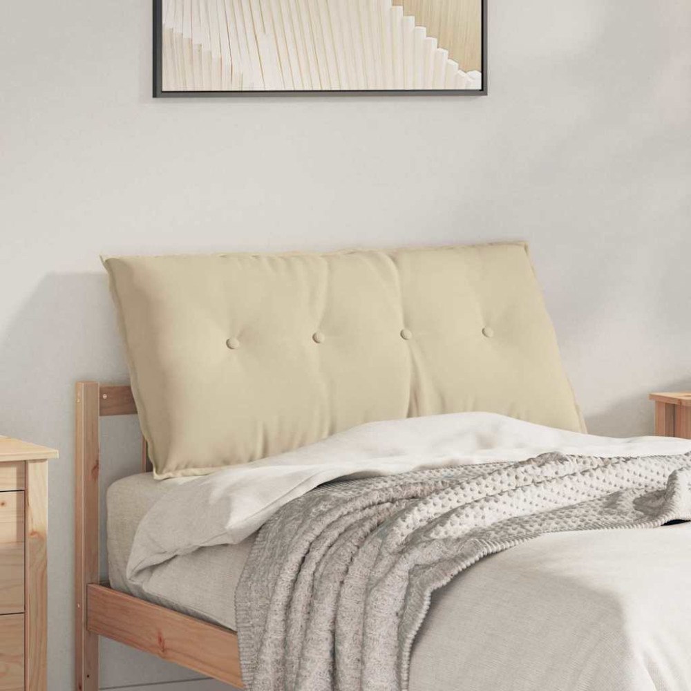 vidaXL Ryggkudde Kräm 100 x 50 cm Mikrofiber Tyg