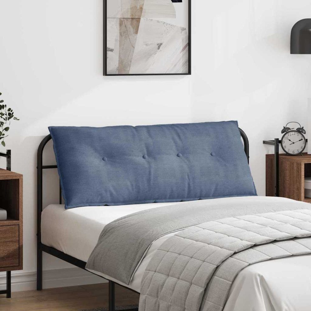 vidaXL Ryggkudde Blå 120 x 50 cm Kordread tyg