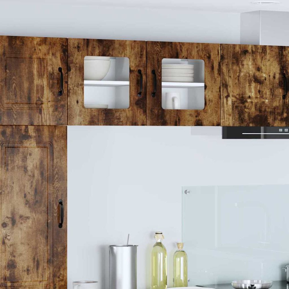 vidaXL Väggskåp för kök 2 pcs Rökt ek 40 x 31 x 40 cm Konstruerat trä