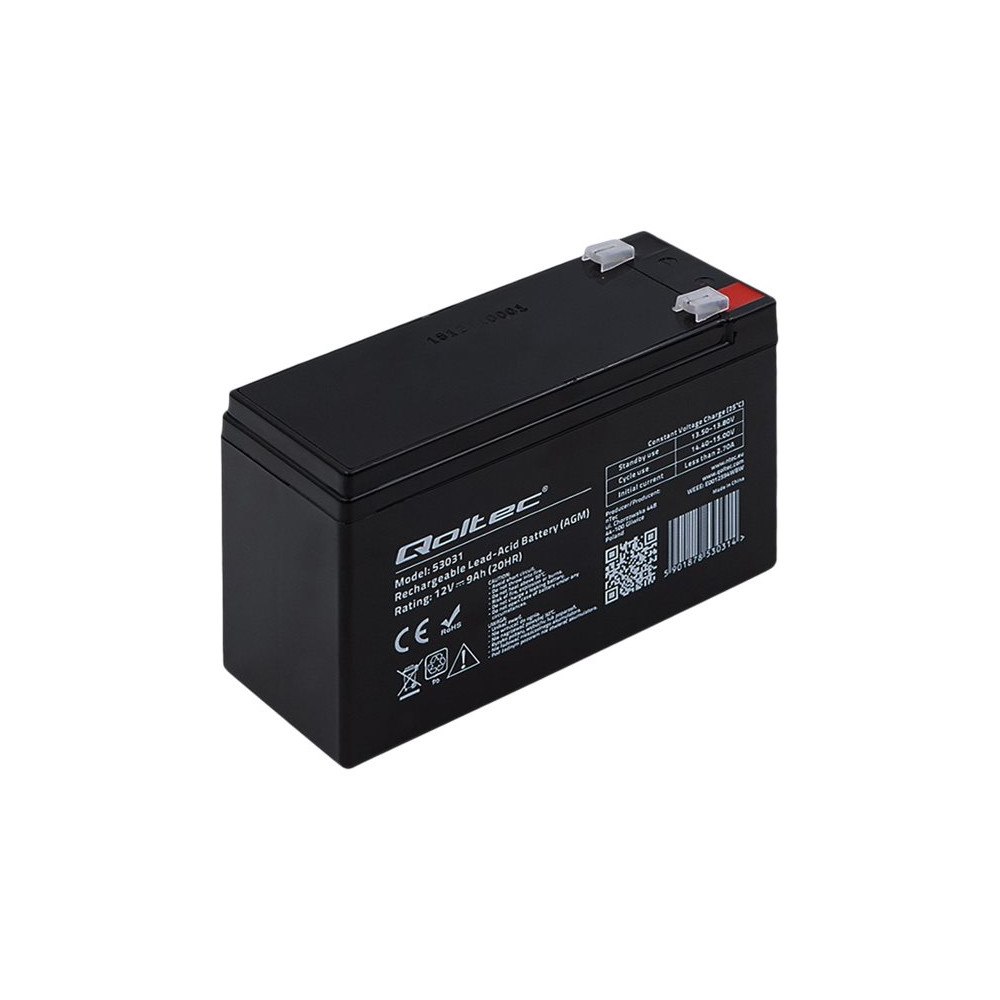 Qoltec Qoltec - UPS-batteri - Bly-syra - 9 Ah