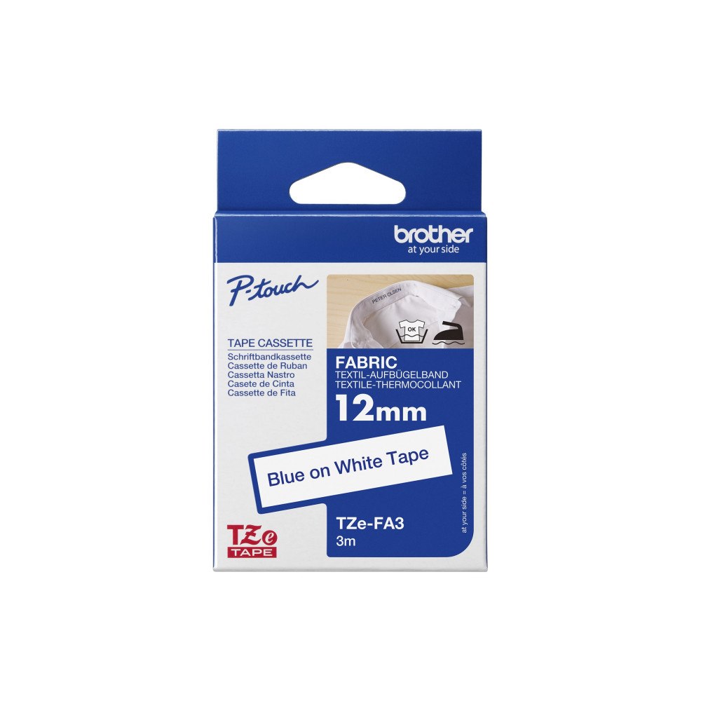 Brother Brother TZe-FA3 - påstrykningstejp - 1 kassett(er) - Rulle (1,2 cm x 3 m)