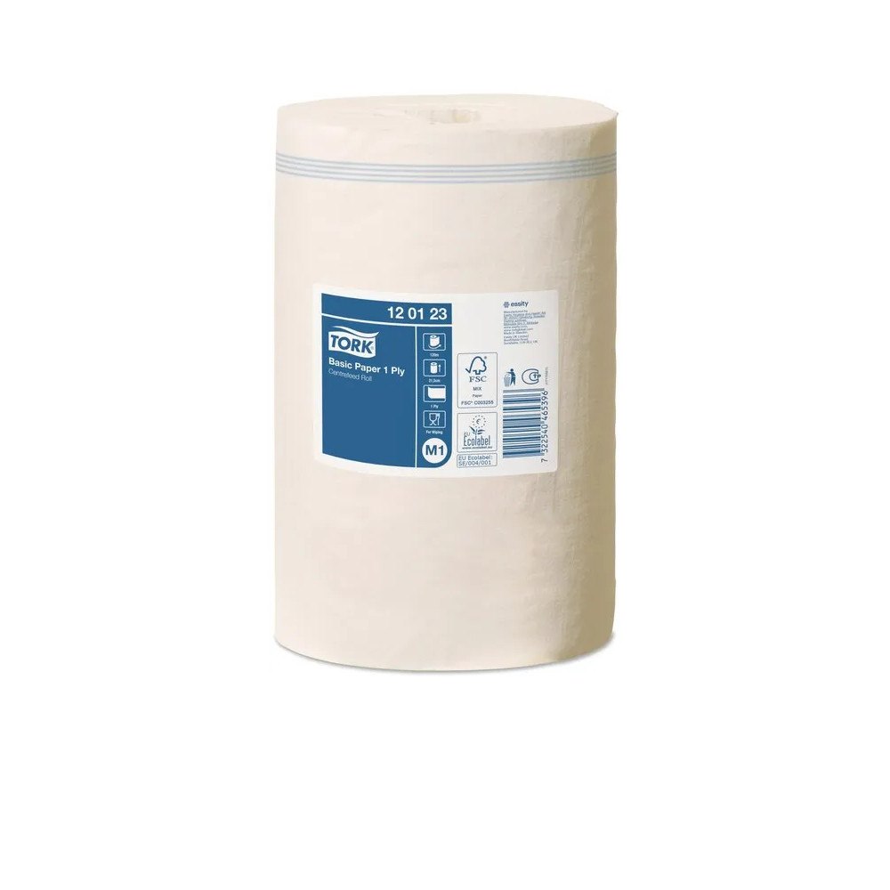TORK Tork® M1 Basic Mini Centerfeed torkpapper 120123 1-lagers fö...