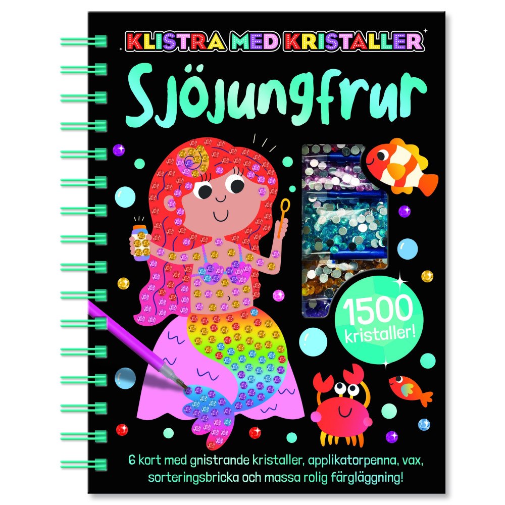 Barthelson Förlag Klistra med kristaller. Sjöjungfrur (bok, spiral)