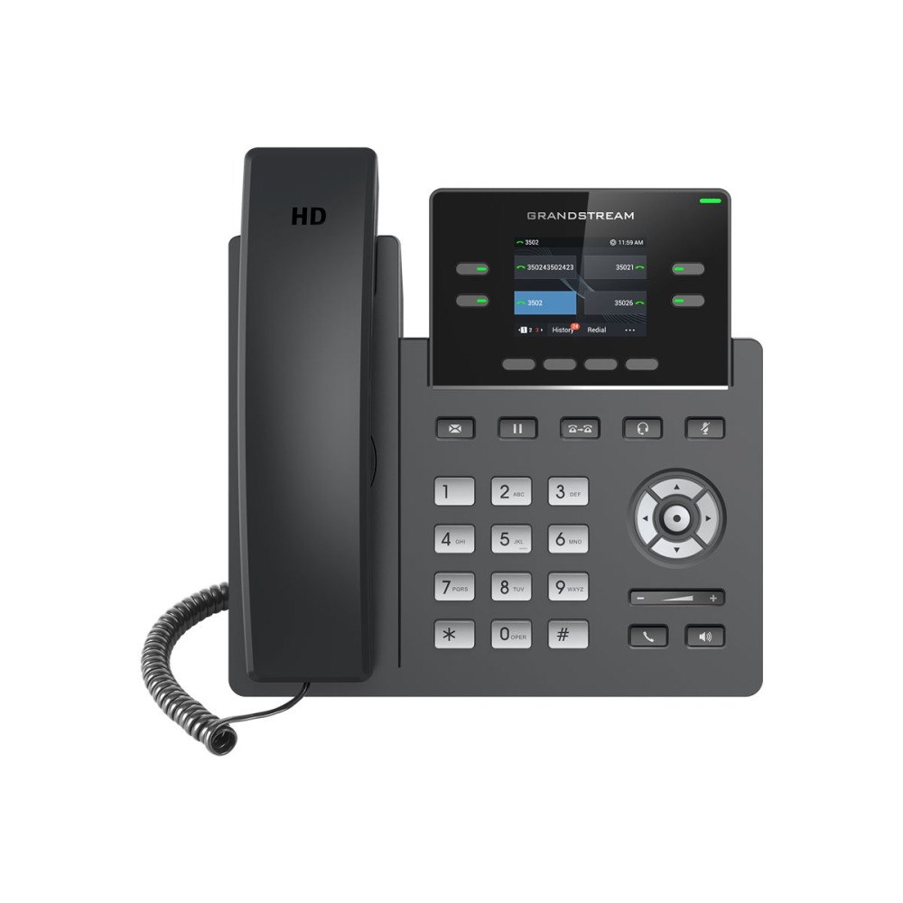 Grandstream Grandstream GRP2612 - VoIP-telefon med nummerpresentation/samtal väntar - 3-riktad samtalsförmåg