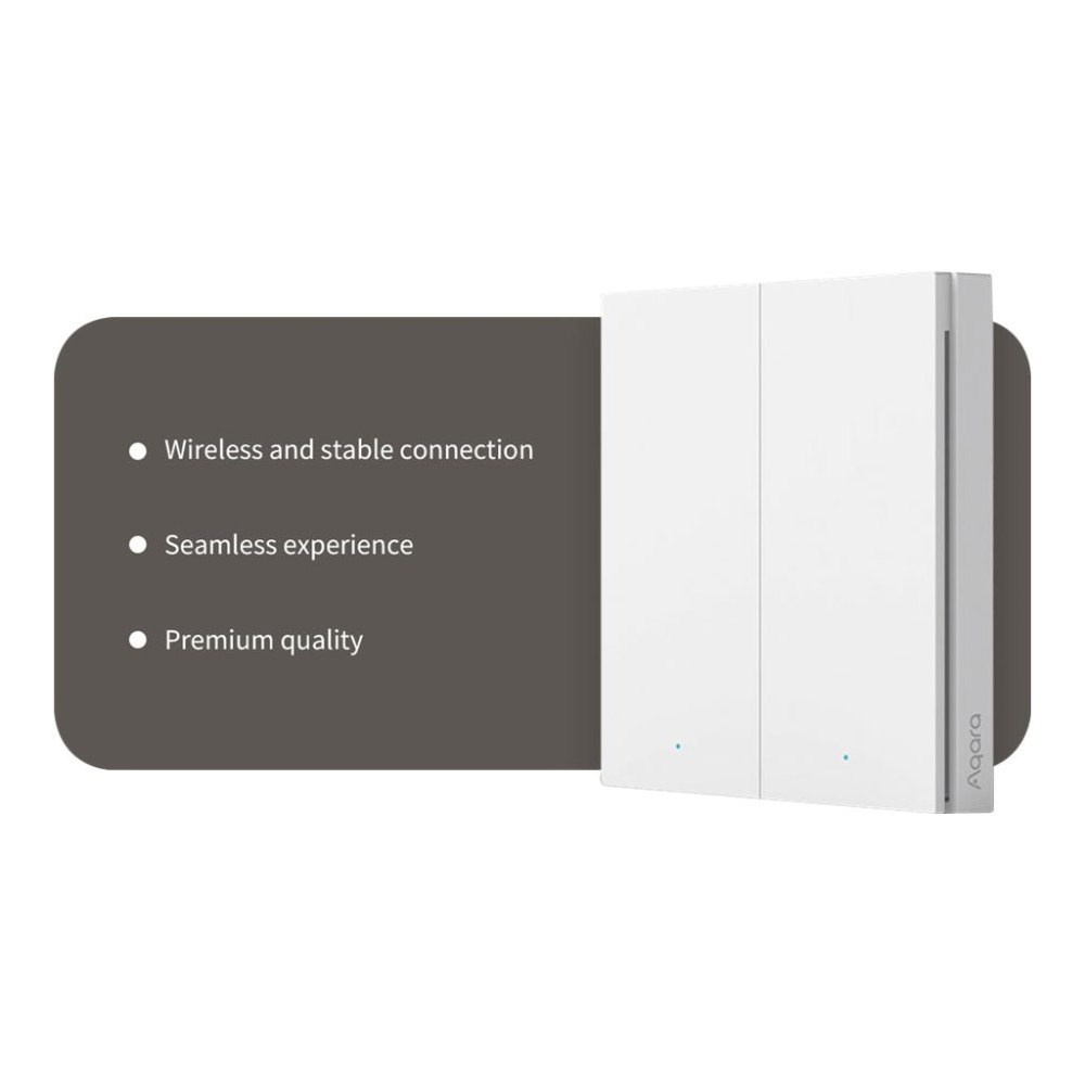 Lumi United Technology Aqara H1 - smart omkopplare - neutralt saknas - 802.15.4, ZigBee 3.0 - vit