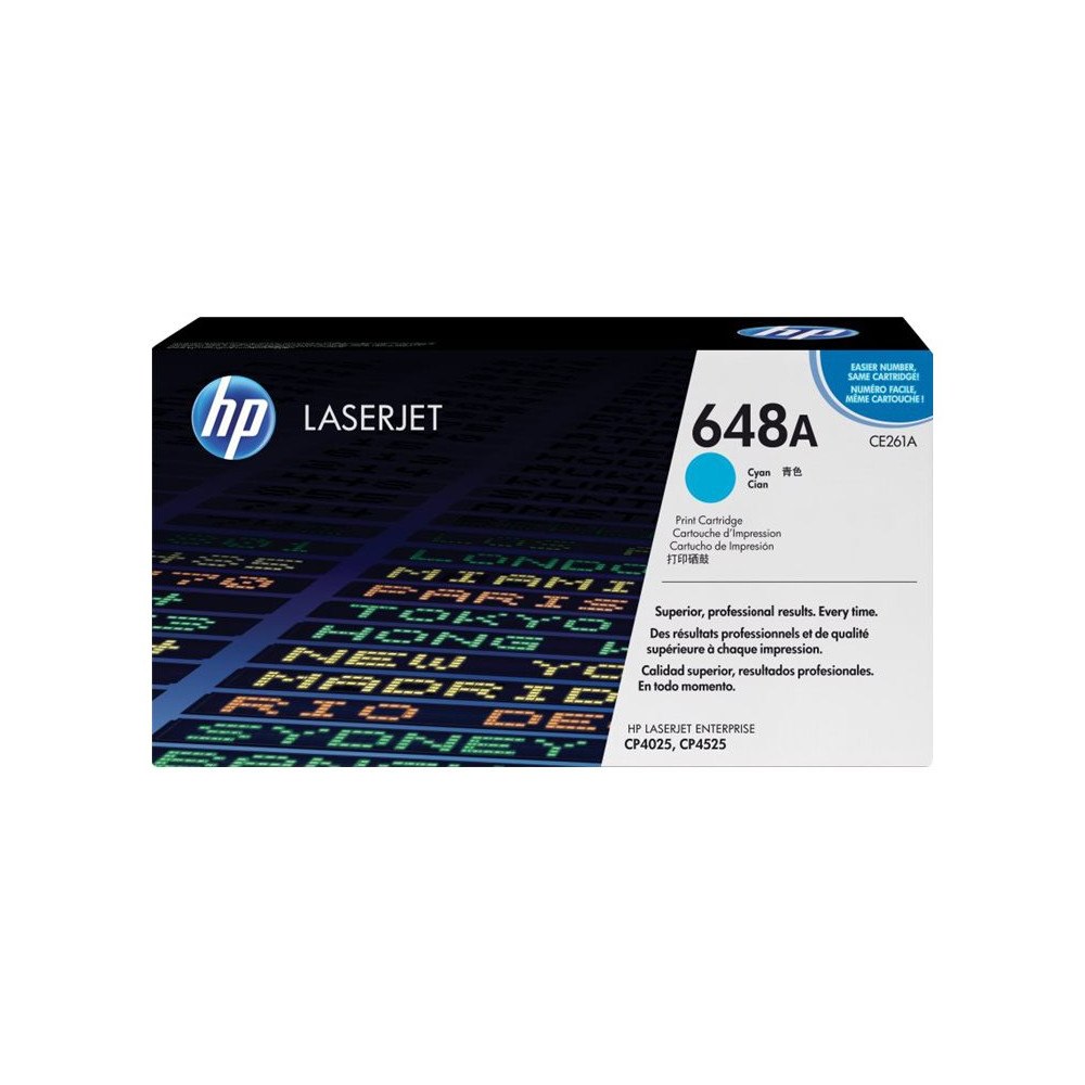 HP HP 648A - cyan - original - LaserJet - tonerkassett (CE261A)