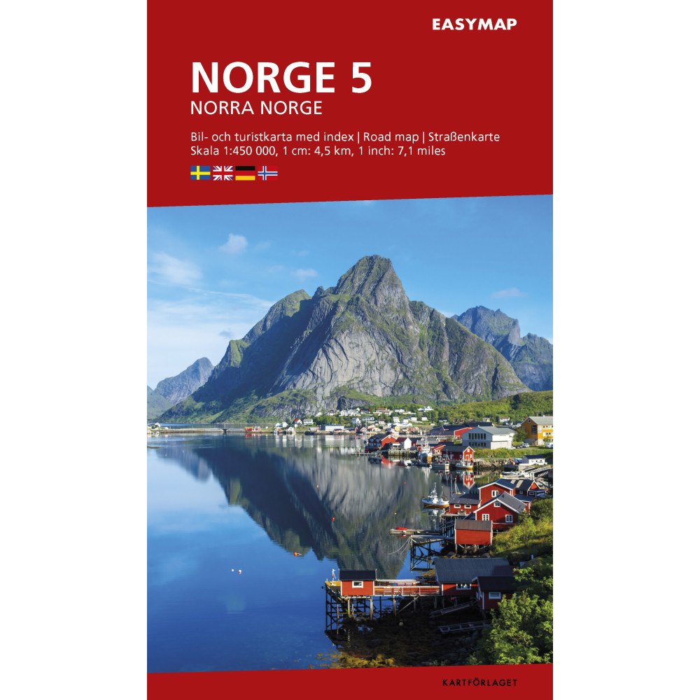 Kartförlaget Norra Norge 5 EasyMap, 1:450 000