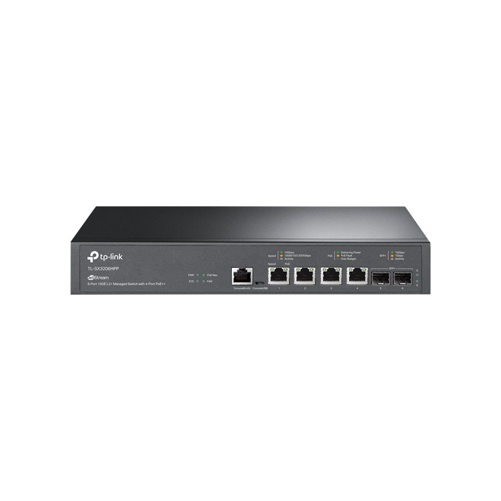 TP-LINK Technologies TP-Link JetStream TL-SX3206HPP V1 - switch - 6 portar - Administrerad - rackmonterbar