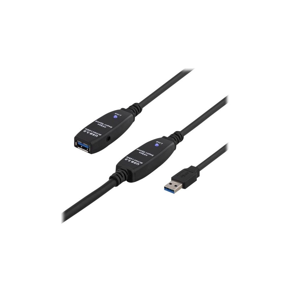 Deltaco DELTACO USB3-1006 - USB-förlängningskabel - USB typ A till USB typ A - 10 m