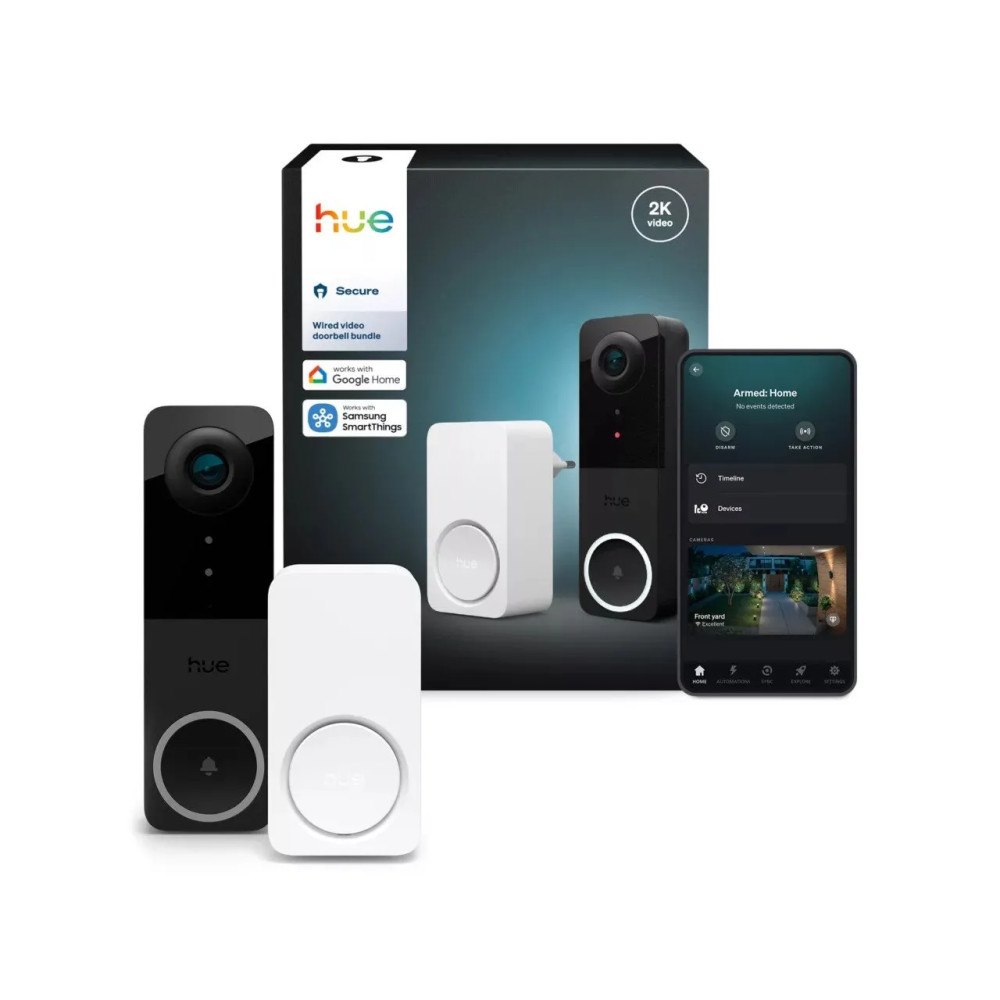 Philips HUE Philips Hue Secure video-ovikello + Smart Chime -soittokello...