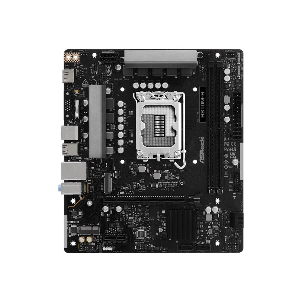 ASRock ASRock H810M-H - moderkort - micro ATX - LGA1851-uttag - H810