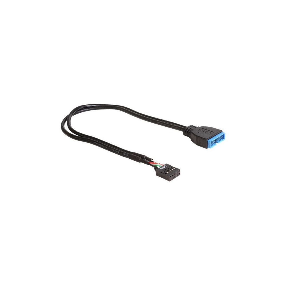 DeLOCK Delock - USB-internkabel - 9-stifts USB-överdel till 19-stifts USB 3.0-kontakt - 30 cm