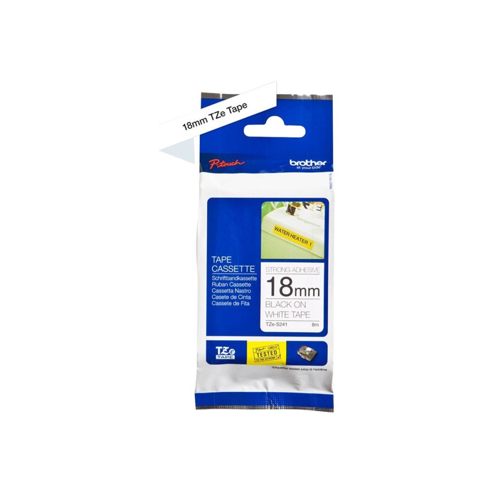 Brother Brother TZe-S241 - bandlaminat - 1 kassett(er) - Rulle (1,8 cm x 8 m)