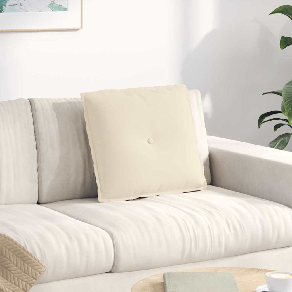 vidaXL Ryggkudde Beige 50 x 45 cm Mikrofiber Tyg