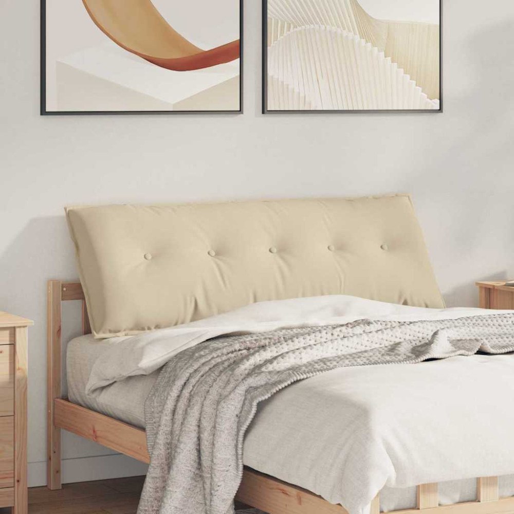 vidaXL Ryggkudde Kräm 140 x 50 cm Mikrofiber Tyg