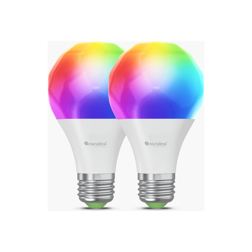 Nanoleaf Nanoleaf Essentials Matter - LED-glödlampa - form: A60 - E27 - 9 W - RGBCW-lampa - 2700-6500 K (paket om 2)