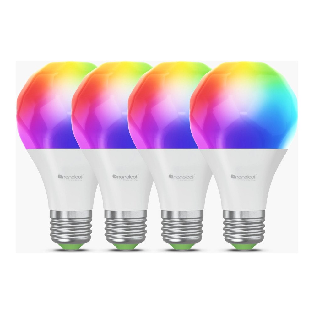 Nanoleaf Nanoleaf Essentials Matter - LED-glödlampa - form: A60 - E27 - 9 W - 16 miljoner färger - 2700-6500 K (paket om 4)