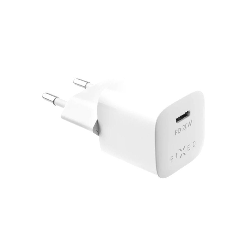 FIXED FIXED Mini strömadapter - resa - 24 pin USB-C - 20 Watt