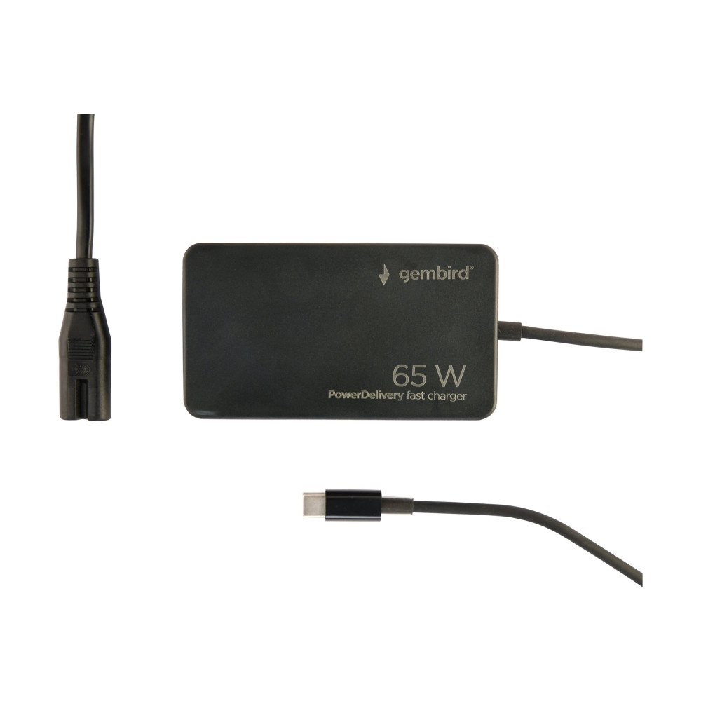Cablexpert Gembird - USB-C strömadapter - effektöverföring, GaN, snabb - 65 Watt