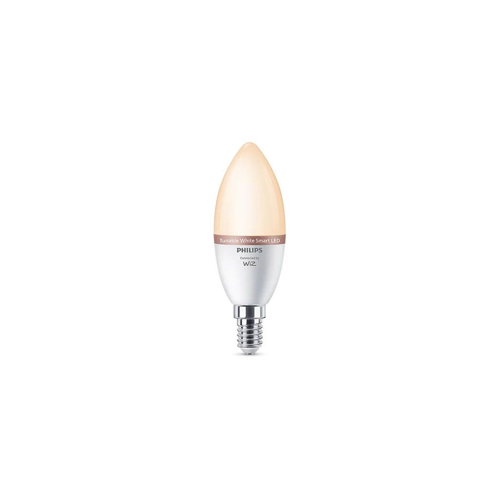 WiZ Philips Olive - LED-glödlampa - form: C37 - E14 - 4.9 W - vitt ljus - 2700-6500 K - opak (paket om 3)