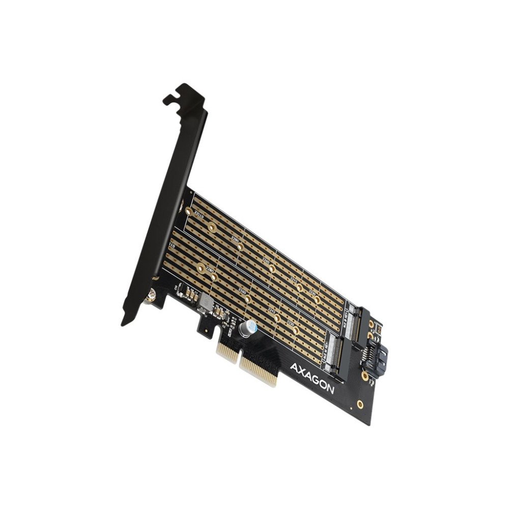 AXAGON AXAGON PCEM2-D - kontrollerkort - M.2 NVMe Card / SATA 6Gb/s - PCIe 3.0 x4