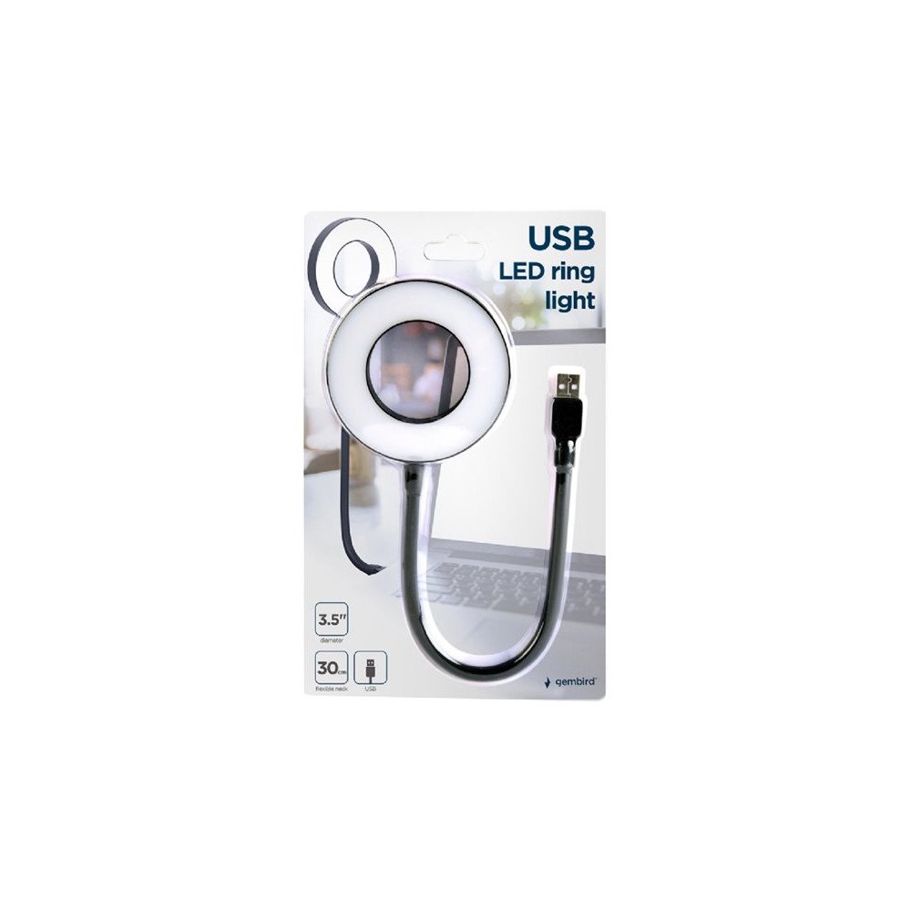 Gembird Gembird - USB light - LED - 3 W - vitt ljus - 6500 K - ring