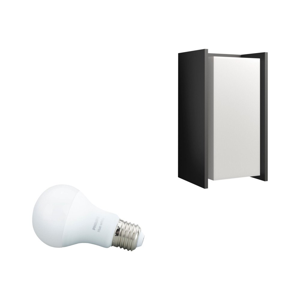 Philips HUE Philips Hue Turaco - vägglampa - LED-glödlampa - E27 - 9 W - varmt vitt ljus - 2700 K - antracit