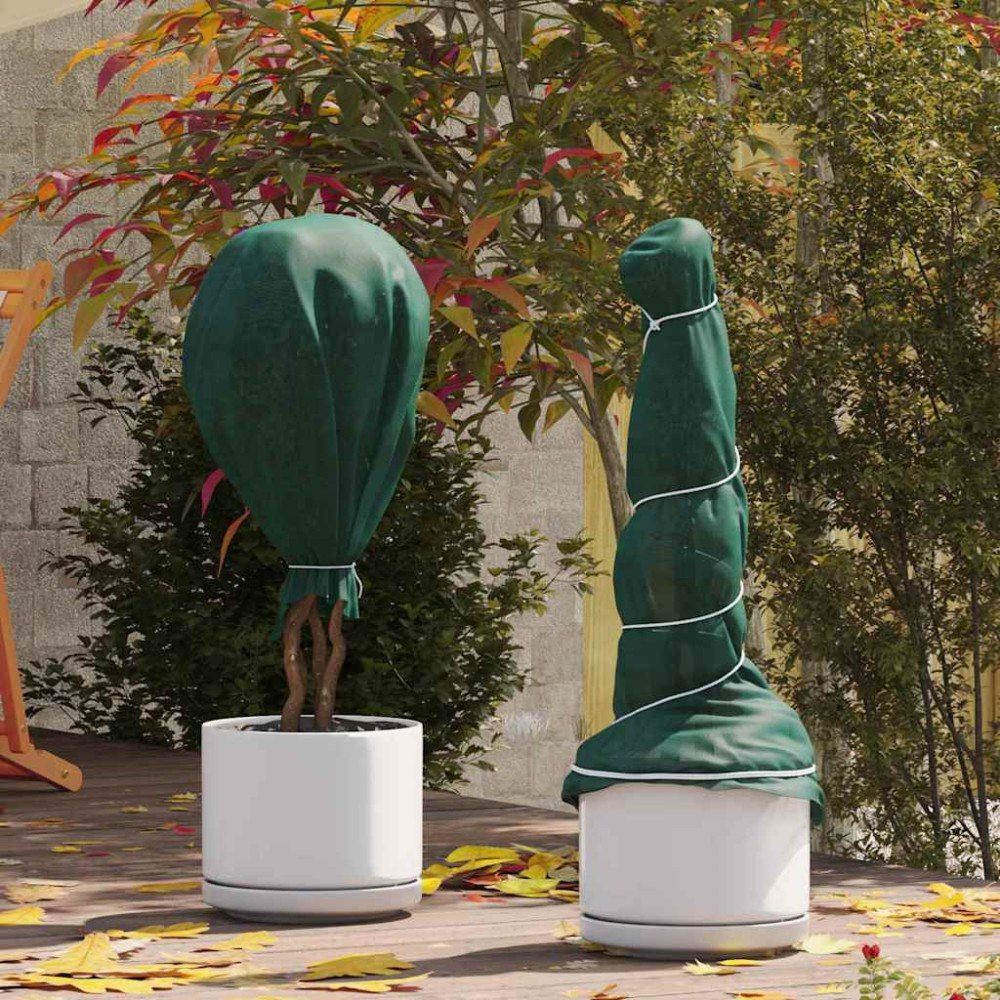 vidaXL Frostskydd för växtfleece Grön 50 x 1,6 m Syntetiskt tyg