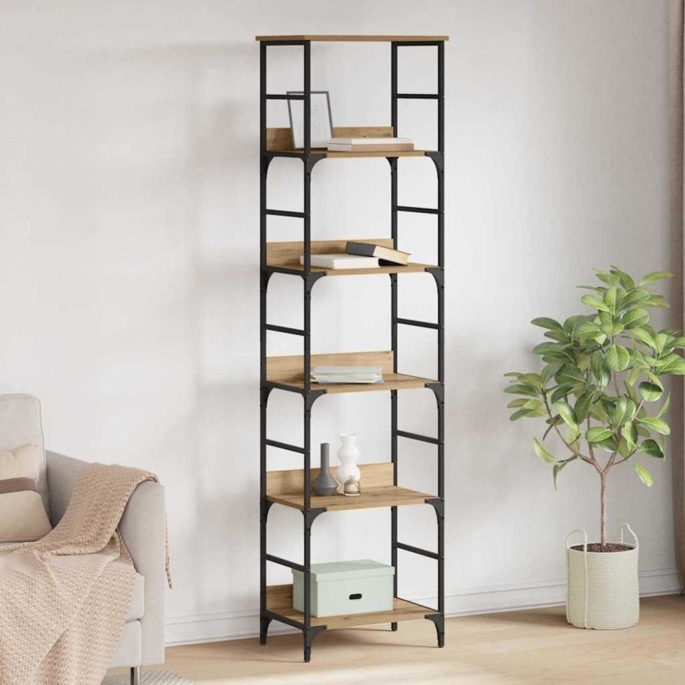 vidaXL Hyllsystem Artisan Ek 50 x 33 x 188,5 cm Konstruerat trä