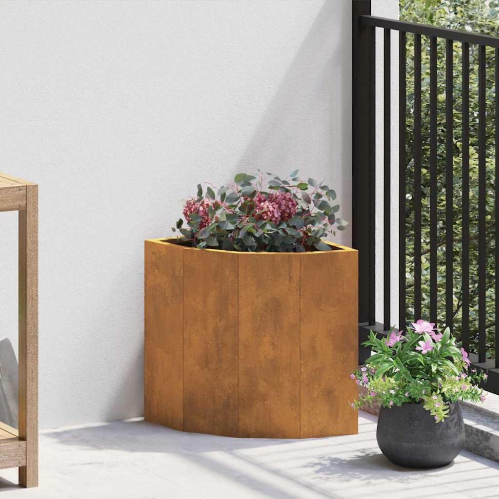 vidaXL Hörnställning Rostig 30 x 30 x 35 cm cortenstål